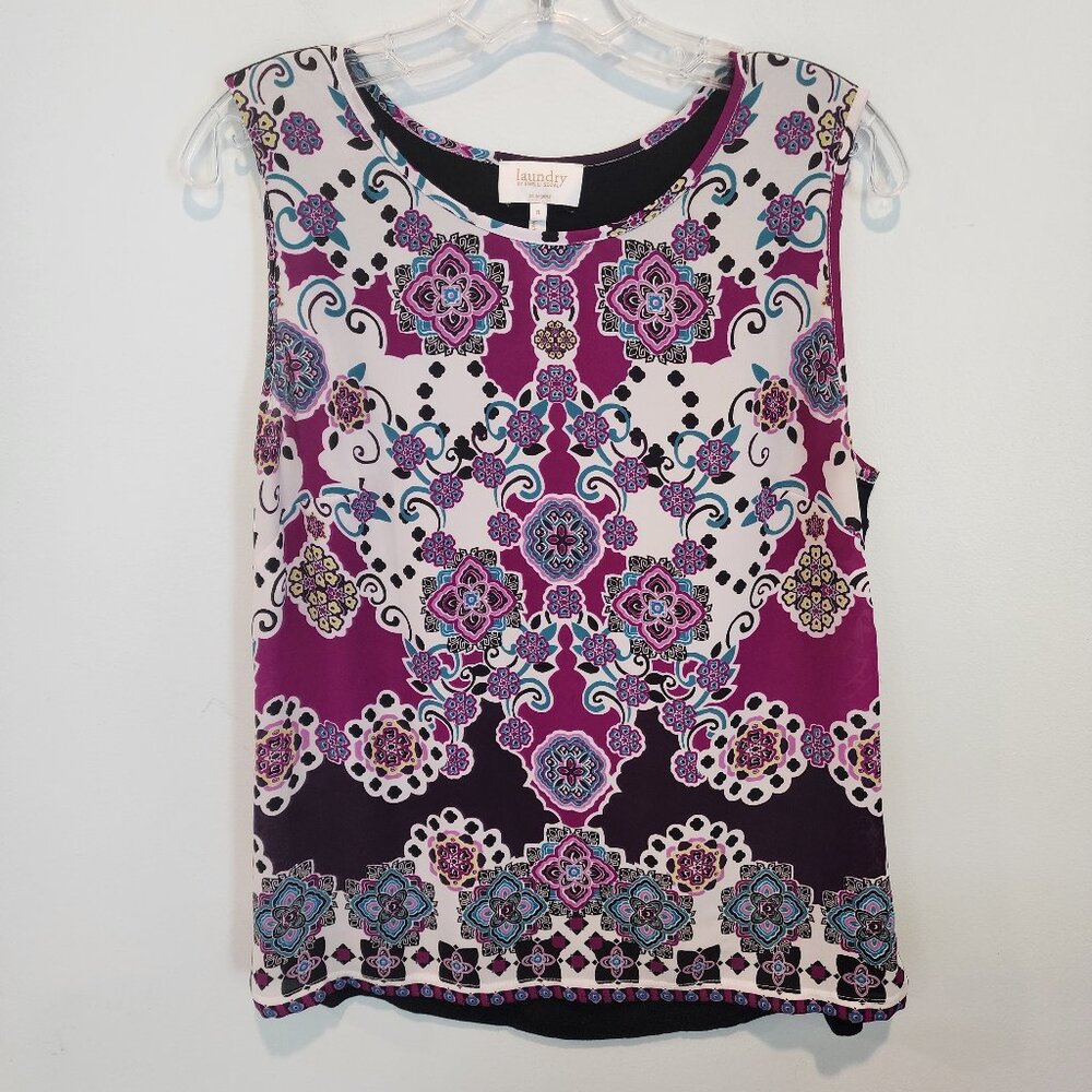 Laundry by Shelli Segal sleeveless blouse, Size 8, Like New